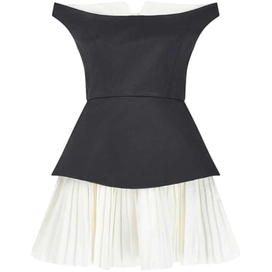 Odd Muse Womens/Ladies Exclusive No.1 Bardot Mini Dress (Black/White)