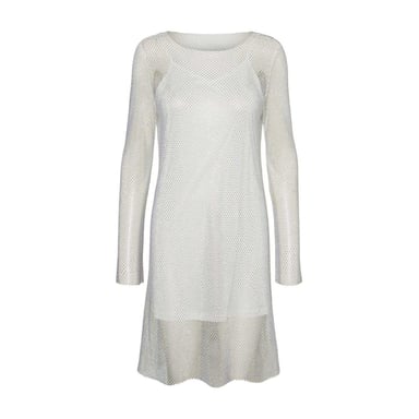 Vero Moda Womens/Ladies Celine Mesh Crew Neck Mini Dress (Snow White)