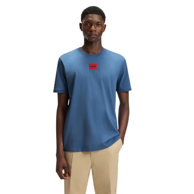 Hugo Mens Diragolino Chest Logo T-Shirt (Medium Blue)