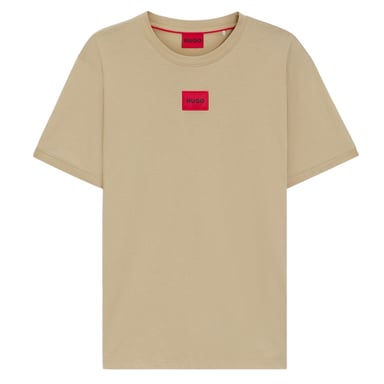 Hugo Mens Diragolino Chest Logo T-Shirt (Medium Beige)