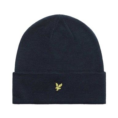 Lyle & Scott Unisex Adult Embroidered Logo Knitted Beanie (Dark Navy)