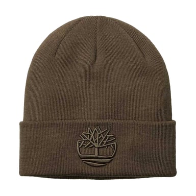 Timberland Unisex Adult Logo Ribbed Beanie (Chocolate Brown)