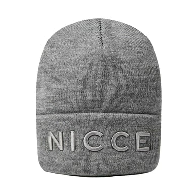 Nicce Unisex Adult Mercury Embossed Knitted Beanie (Grey Marl)