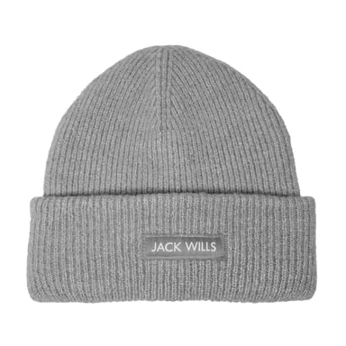 Jack Wills Ribbed Casual Beanie (Grey Marl)