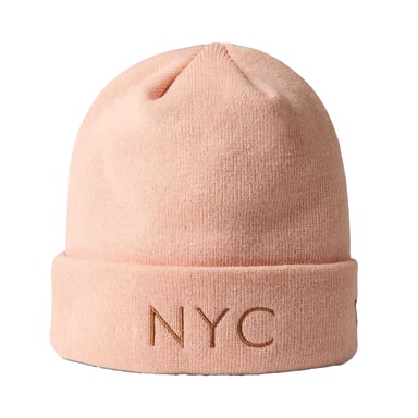 New Era Unisex Adult NYC Lettering Casual Beanie (Pink)