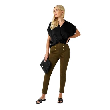 Biba Womens/Ladies Ponte Slim Leggings (Khaki Green)