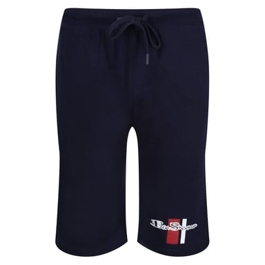 Ben Sherman Mens Logo Relaxed Fit Sweat Shorts (Navy)