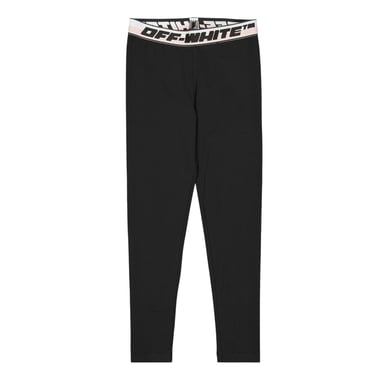 Off White Childrens/Kids Logo Leggings (Black)