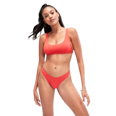 Speedo Womens/Ladies Scoop Neck Bikini Top (Red)