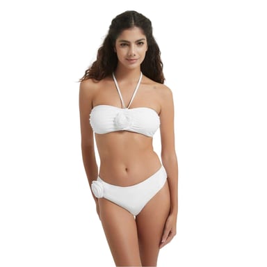 Be You Womens/Ladies Corsage Bikini Set (White)