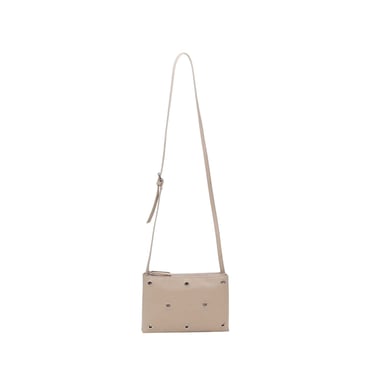 Firetrap Eyelets Faux Leather Crossbody Bag (Beige)