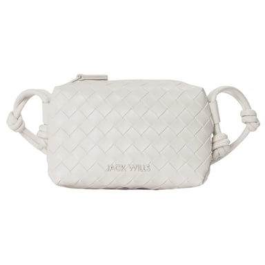 Jack Wills Woven Leather Crossbody Bag (Cream)