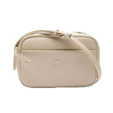 Lacoste City Court Leather Shoulder Bag (White)