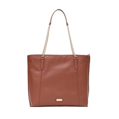 Biba Mila Leather Tote Bag (Tan)