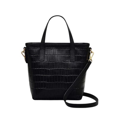 Radley Brompton Croc Leather Trim Handbag (Black)