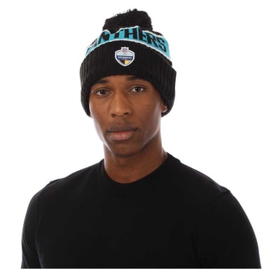 New Era Unisex Adult Panthers Rib Knit American Football Bobble Hat (Black)