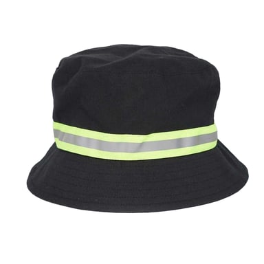 Brave Soul Mens Reflective Cotton Bucket Hat (Black)