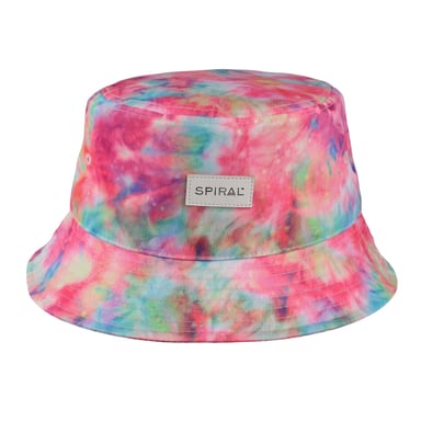 Spiral Tie Dye Bucket Hat (Pink)