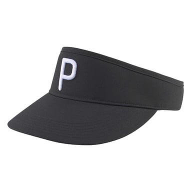 Puma Embroidered Logo Golf Visor (Black/White)
