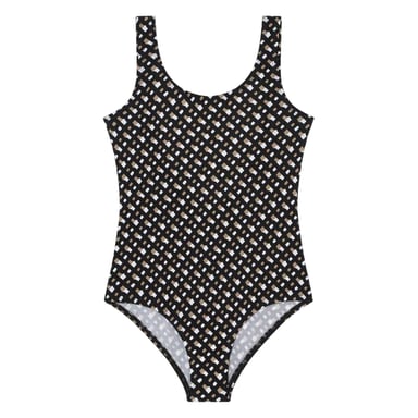 Boss Childrens/Kids Logo One Piece Swimsuit (Black/Brown)