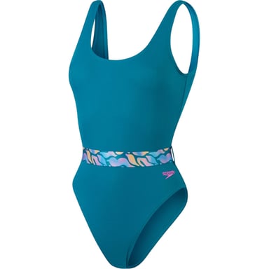 Speedo Womens/Ladies U-Back One Piece Swimsuit (Green)