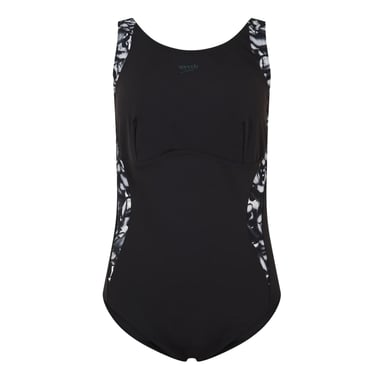Speedo Womens/Ladies Logo One Piece Swimsuit (Black)