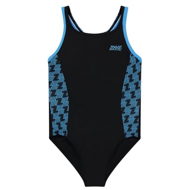 Zoggs Girls Splashback One Piece Swimsuit (Black)