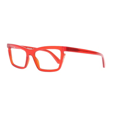 Off White Style Sun Plastic Bold Sunglasses (Red/Blue Block)