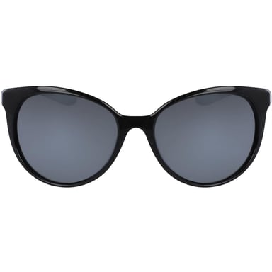 Nike Essence Logo Oval Sunglasses (Black/White/Silver)
