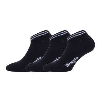 Wrangler Unisex Adult Trainers Liner Socks (Pack of 3) (Black)