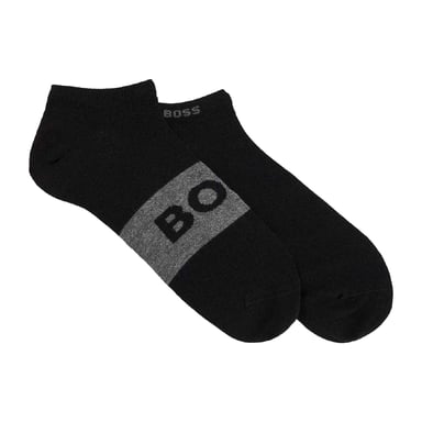 Boss Unisex Adult Logo Ankle Socks (Pack of 2) (Black)