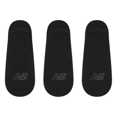 New Balance Unisex Adult No-Show Socks (Pack of 3) (Black)