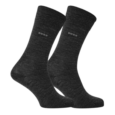 Boss Mens Wool Ankle Socks (Pack of 2) (Charcoal)