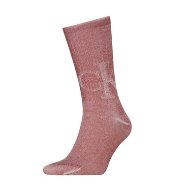 Calvin Klein Unisex Adult Monogram Crew Socks (Red/White)