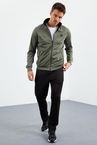 Men's Scuba Knit Active Set With Zipper Collar