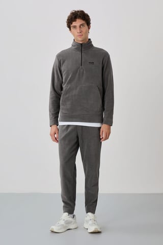 Men's Polyester Fleece Sweatshirt And Pants Set