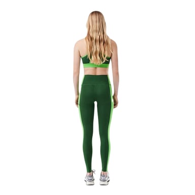 Lacoste Womens/Ladies Colour Block Leggings (Green)