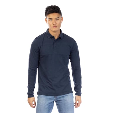 Peter Werth Mens Noaks Long-Sleeved Polo Shirt (Dark Navy)