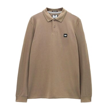 Weekend Offender Mens Long-Sleeved Polo Shirt (Sand)