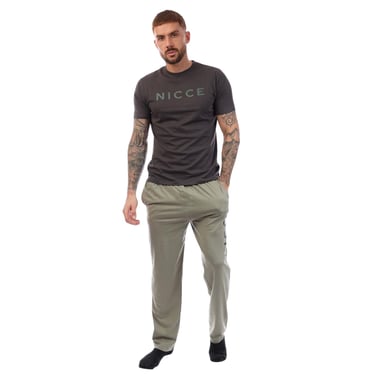 Nicce Mens Aderyn Cotton Loungewear Set (Khaki)