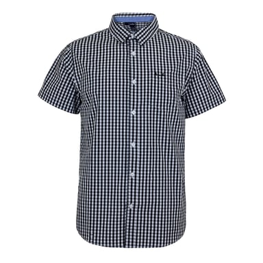 Bench Mens Esher Gingham Check Shirt (Black/White)