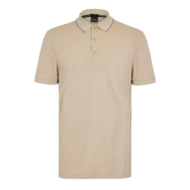 Boss Mens Paule 4 Polo Shirt (Light Beige)