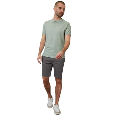 Threadbare Mens Malbork Short-Sleeved Polo Shirt (Sage)