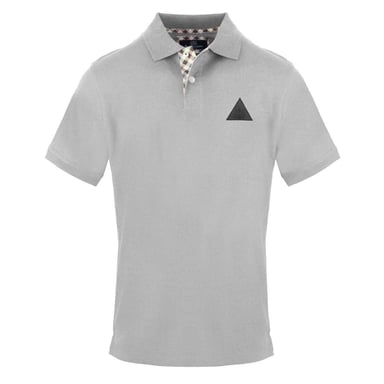 Aquascutum Mens Collared Short-Sleeved Polo Shirt (Grey)