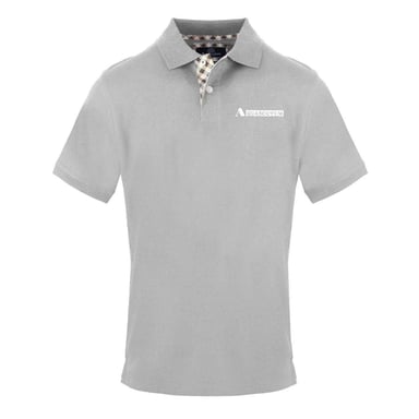 Aquascutum Mens Collared Short-Sleeved Polo Shirt (Grey)