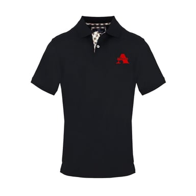 Aquascutum Mens Chest Logo Polo Shirt (Black)