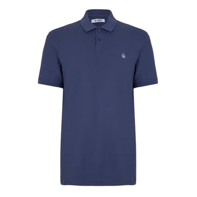 Original Penguin Mens Embroidered Logo Polo Shirt (Indigo)