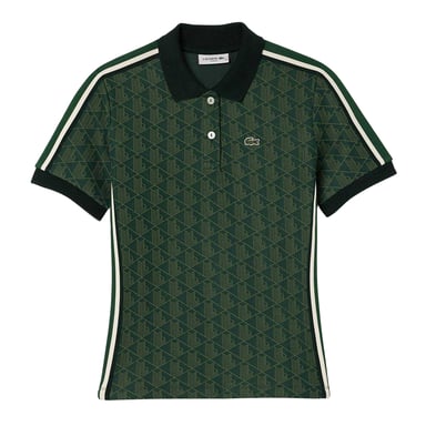 Lacoste Mens Monogram Jacquard Polo Shirt (Green)