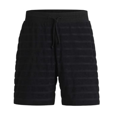 Hugo Mens Cotton Striped Relaxed Fit Casual Shorts (Black)