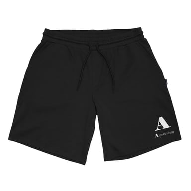 Aquascutum Mens Fleece Logo Sweat Shorts (Black)